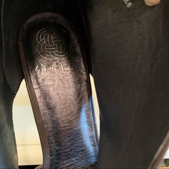 Elliott Lucas brown leather Allesandra woven open toe shoes - Picture 5 of 7